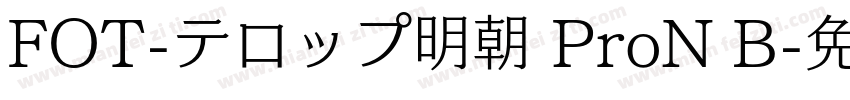 FOT-テロップ明朝 ProN B字体转换
